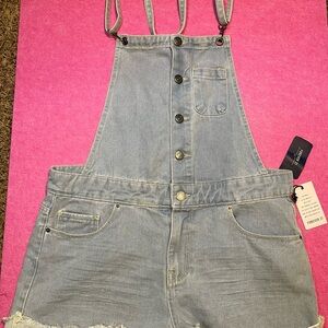 Forever 21 Light Blue Denim Overall Dress